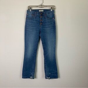 Madewell womens blue Cali Demi boot button fly jeans 27